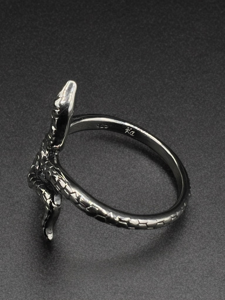 Silver Snake Wrap Ring – Sterling Silver