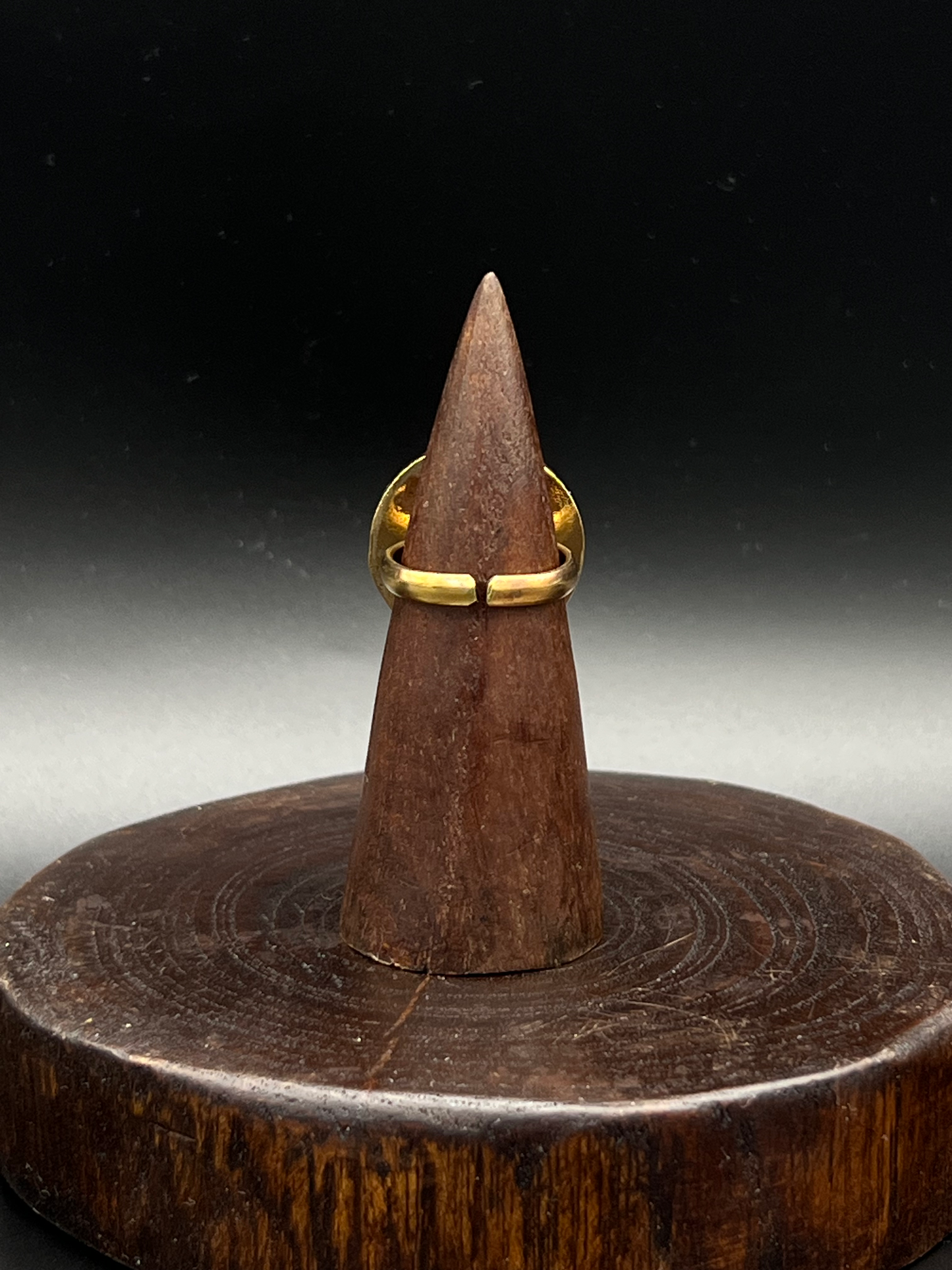 Bronze Moon Coin Ring – Celestial Adjustable Ring