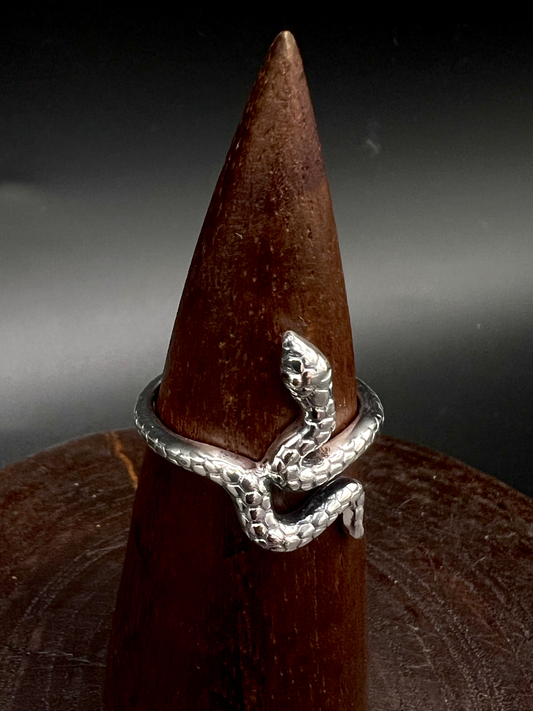 Silver Snake Wrap Ring – Sterling Silver