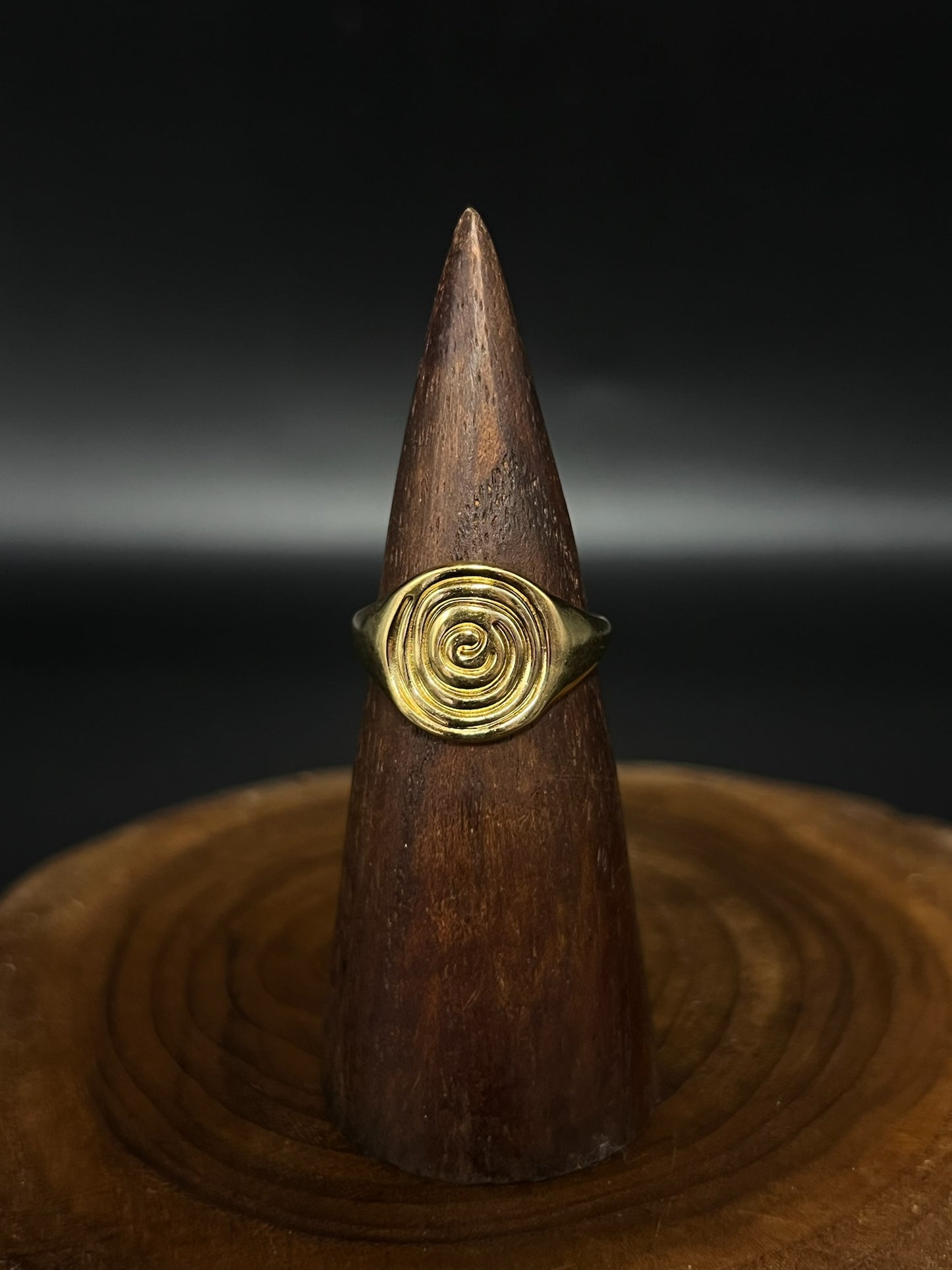 Spiral Signet Ring– Tarnish-Free Stainless Steel