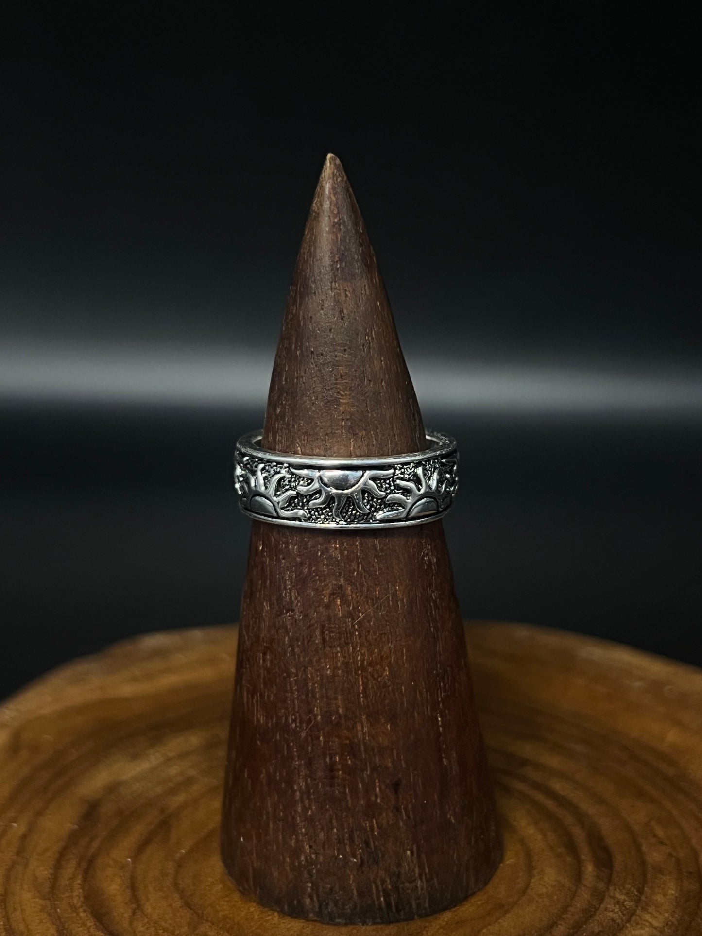 Solstice Celestial Band- White K Plated Copper Sun Ring