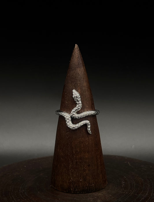 Silver Snake Wrap Ring – Sterling Silver