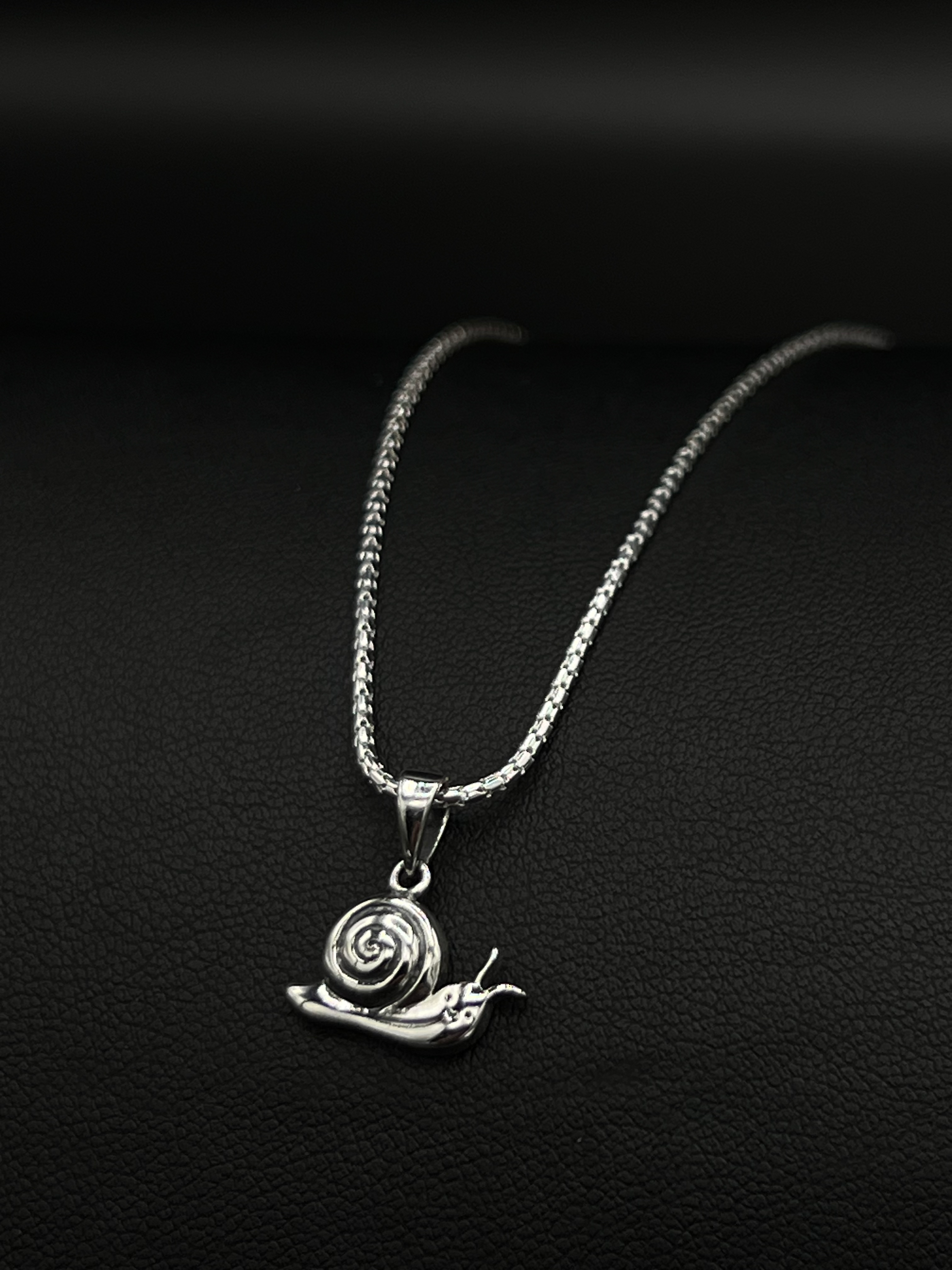 Sterling Silver Snail Pendant – Whimsical Nature Necklace