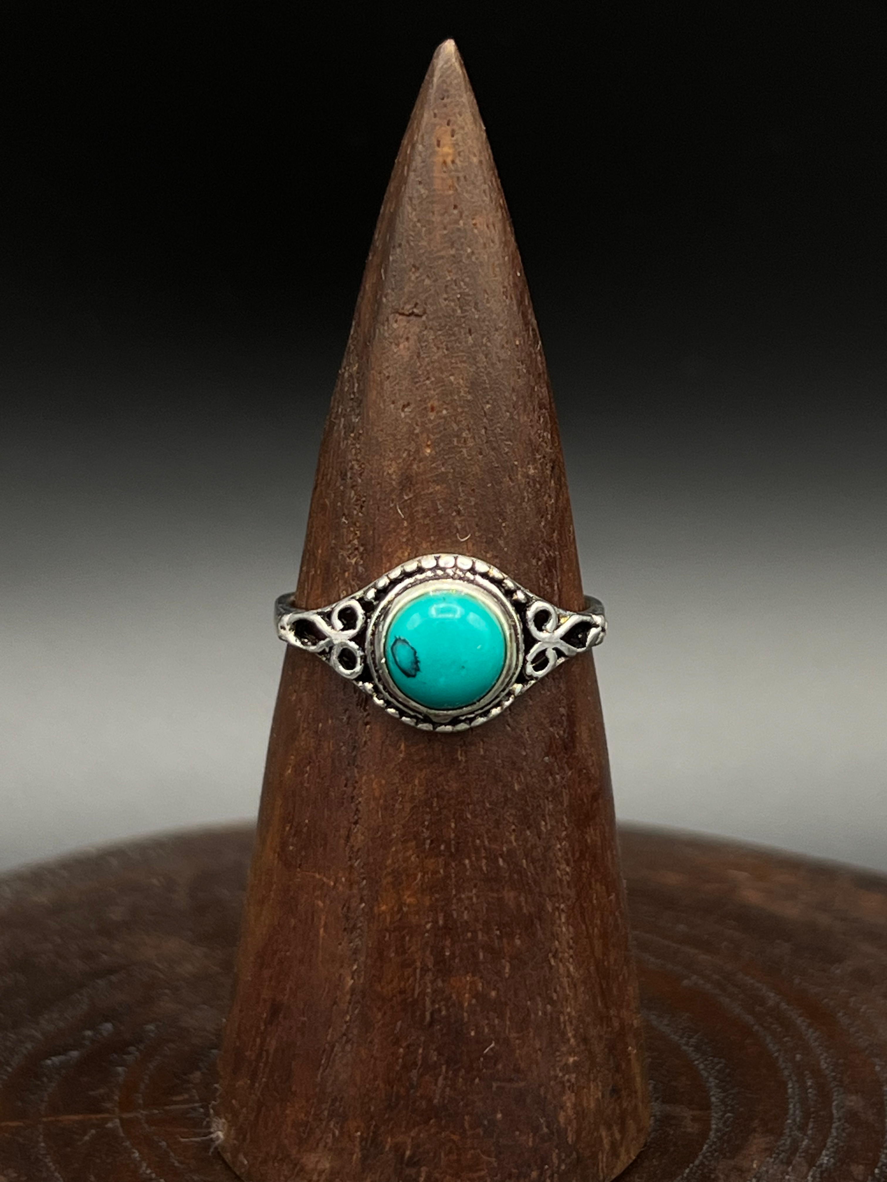 Turquoise Braided Ring – Boho Adjustable Ring