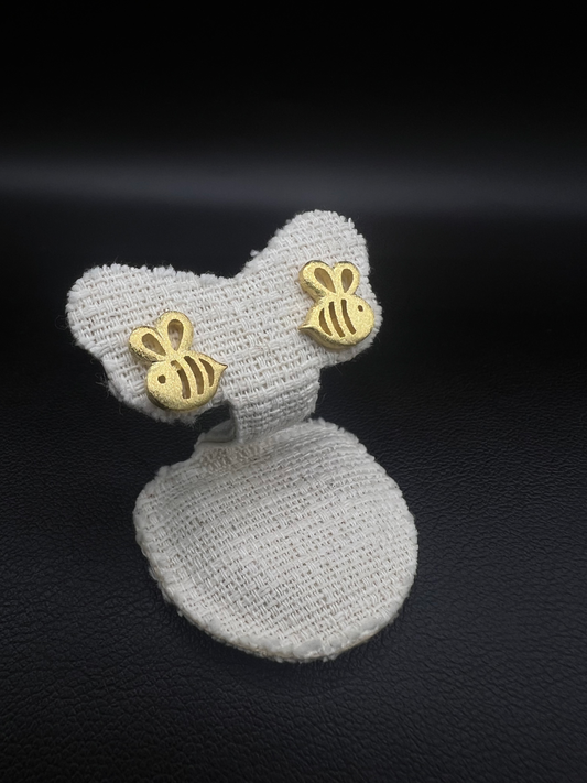 Gold-Plated Bee Stud Earrings | Playful and Polished