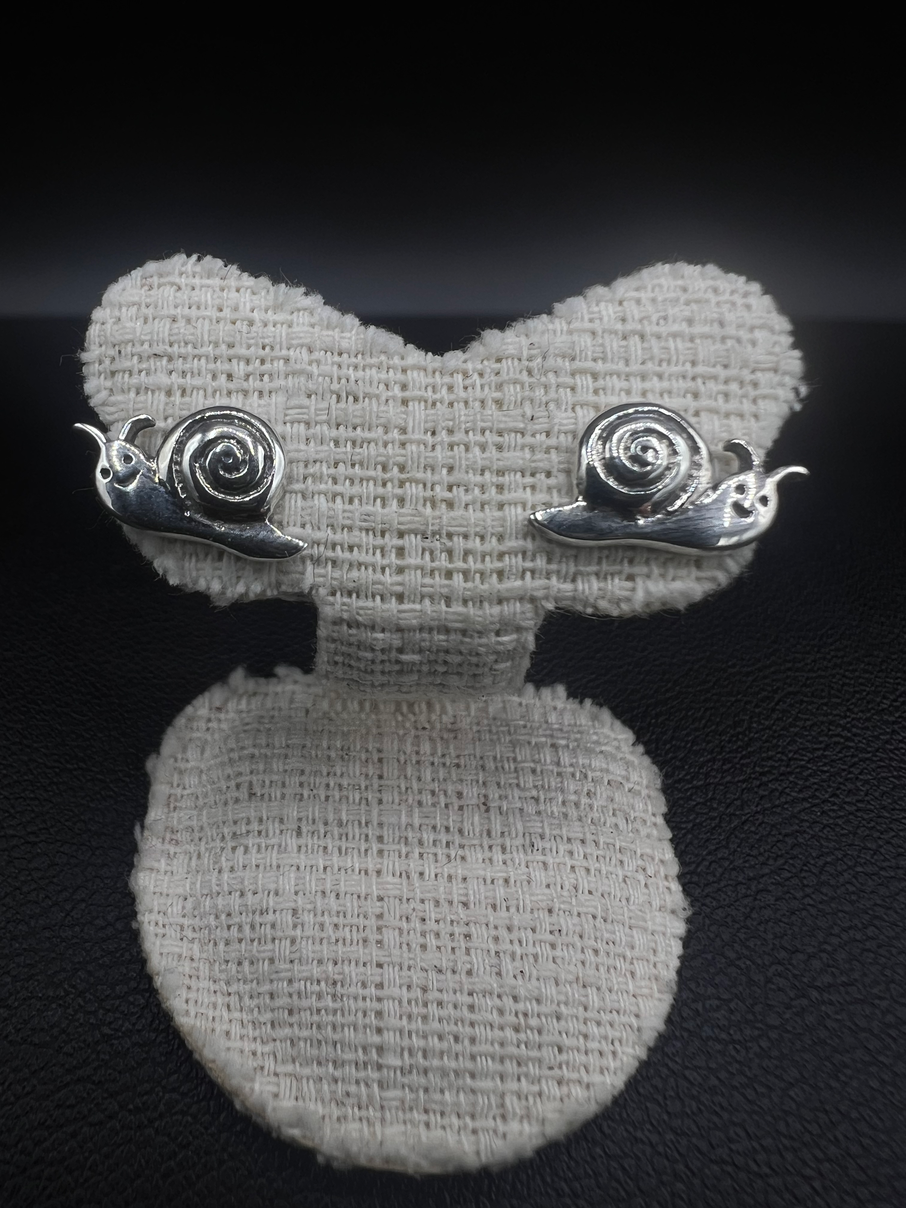 Sterling Silver Snail Stud Earrings | Whimsical Nature-Inspired Jewellery