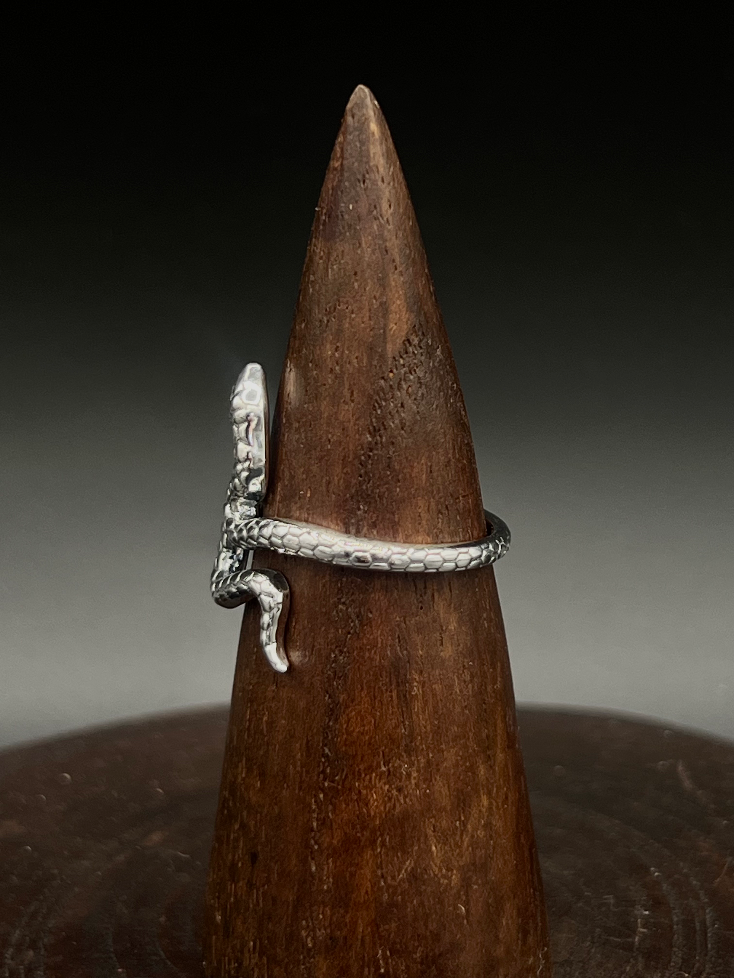 Silver Snake Wrap Ring – Sterling Silver