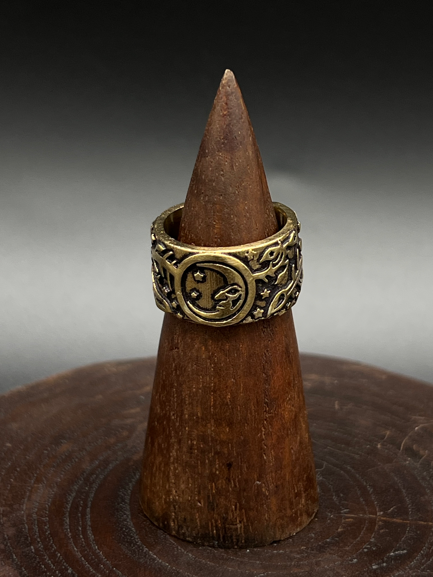 Celtic Knot Band Ring – Rustic Gold Boho Ring