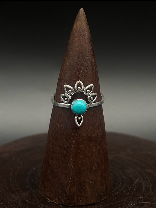 Petite Turquoise Tiara Ring