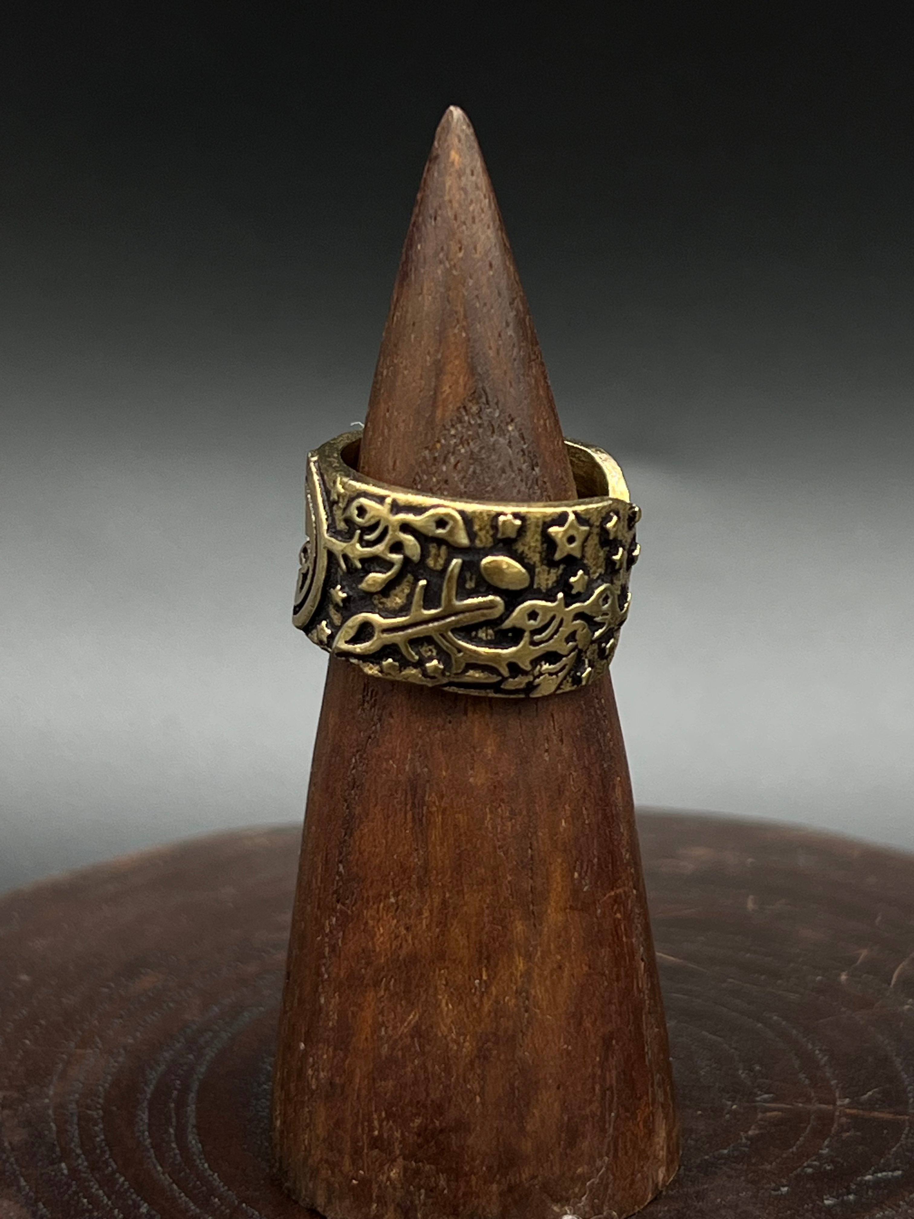 Celtic Knot Band Ring – Rustic Gold Boho Ring