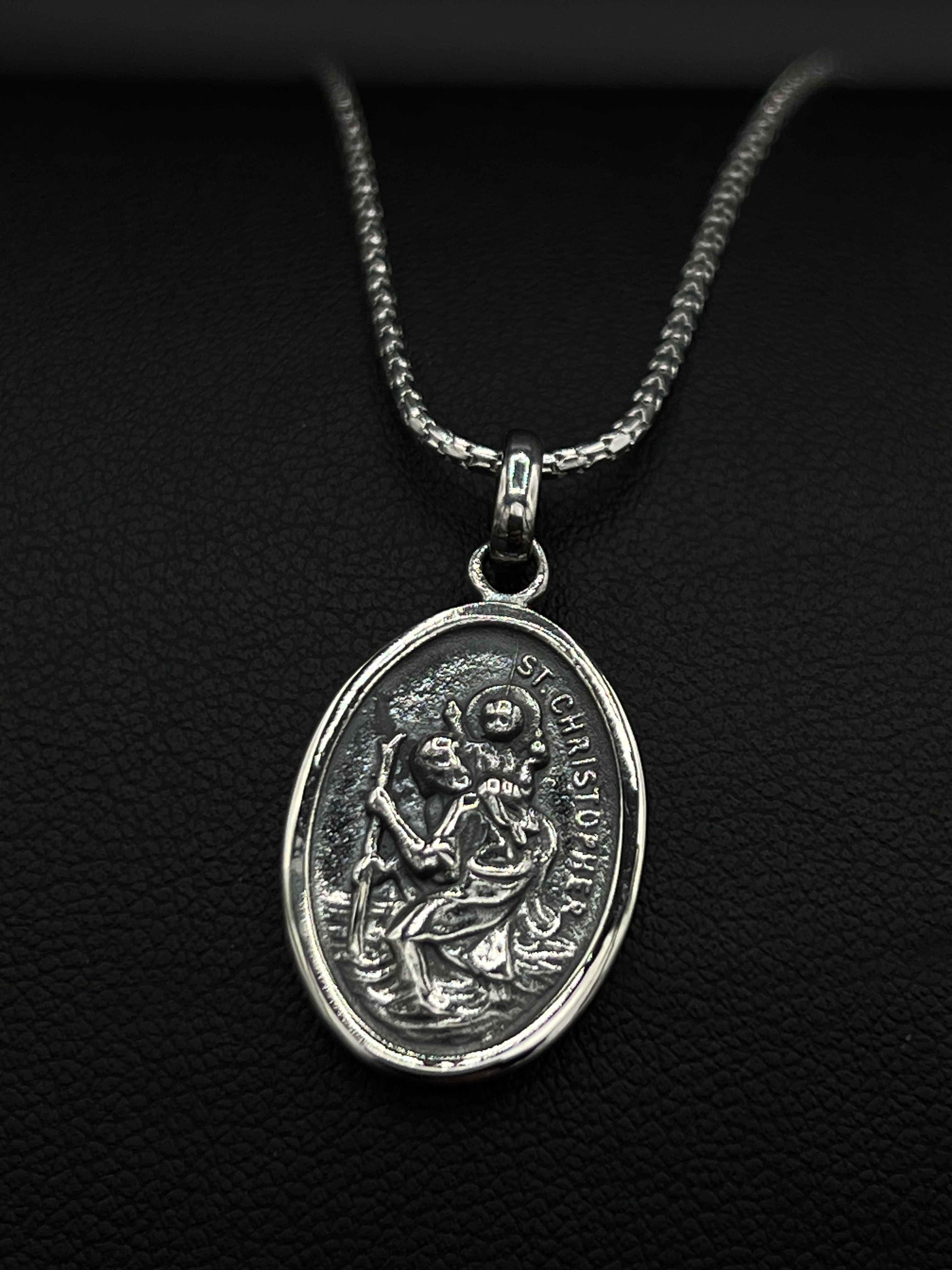 Sterling Silver St. Christopher Pendant – Travel Protection Necklace