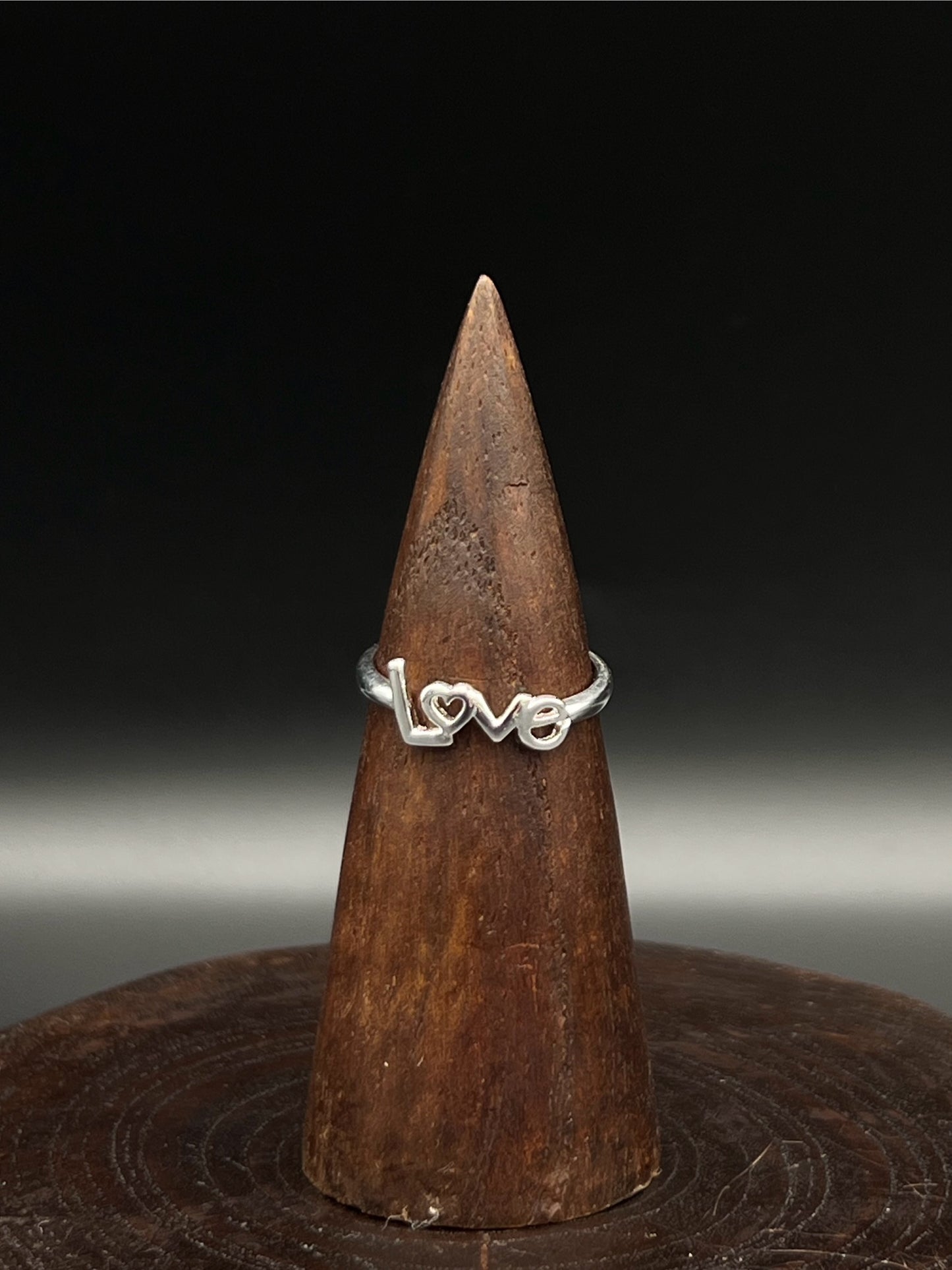 Love Script Ring – Sterling Silver