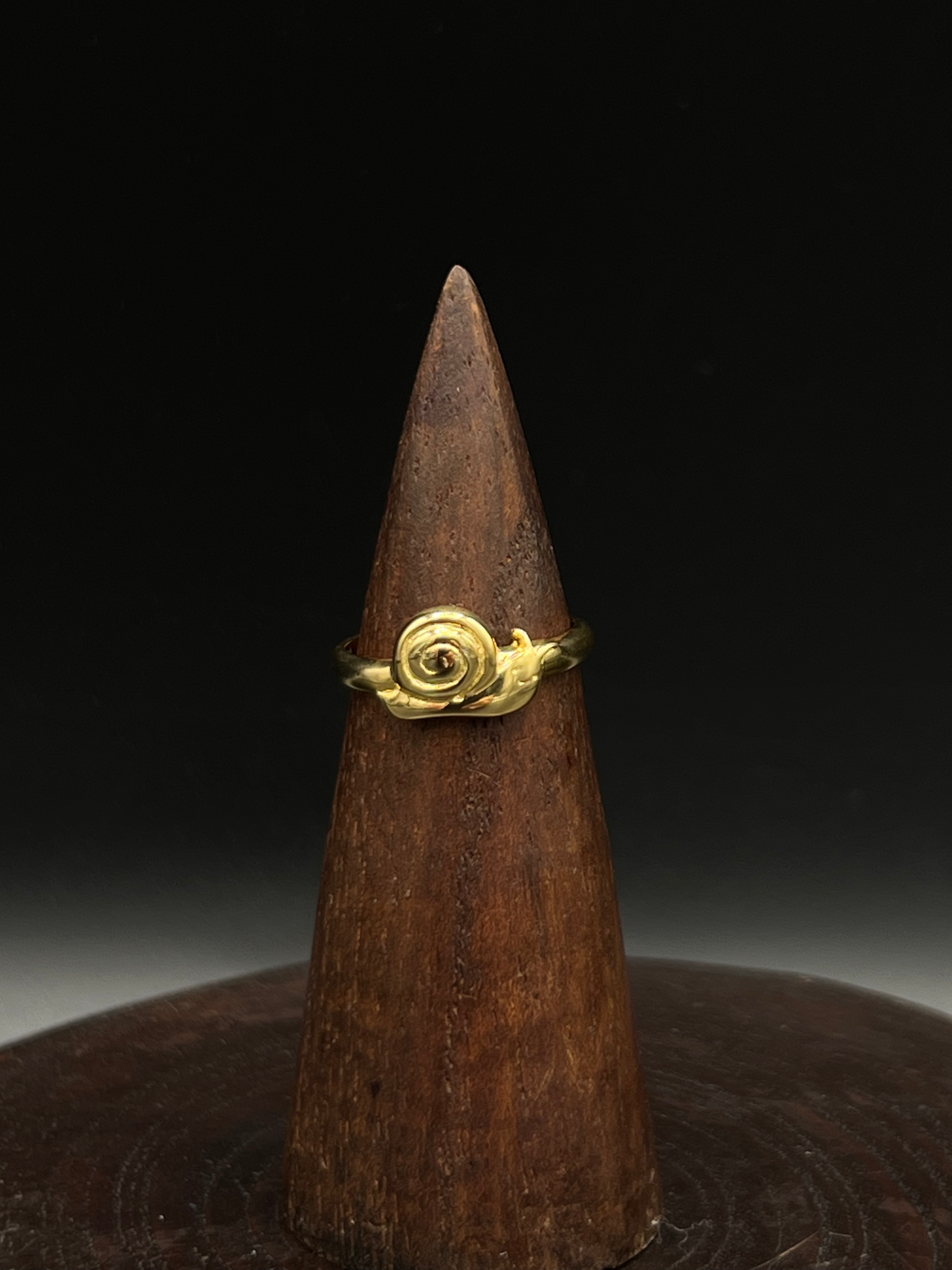 Gold Snail Ring – Gold-Plated Sterling Silver