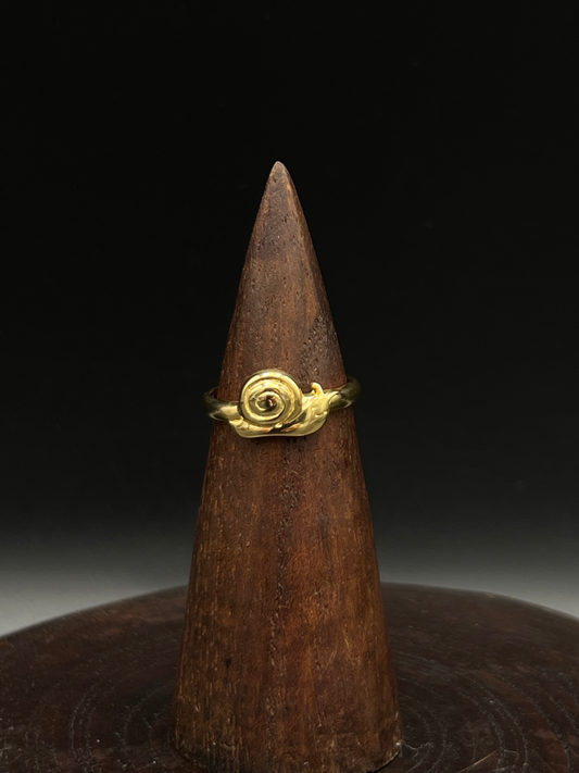 Gold Snail Ring – Gold-Plated Sterling Silver