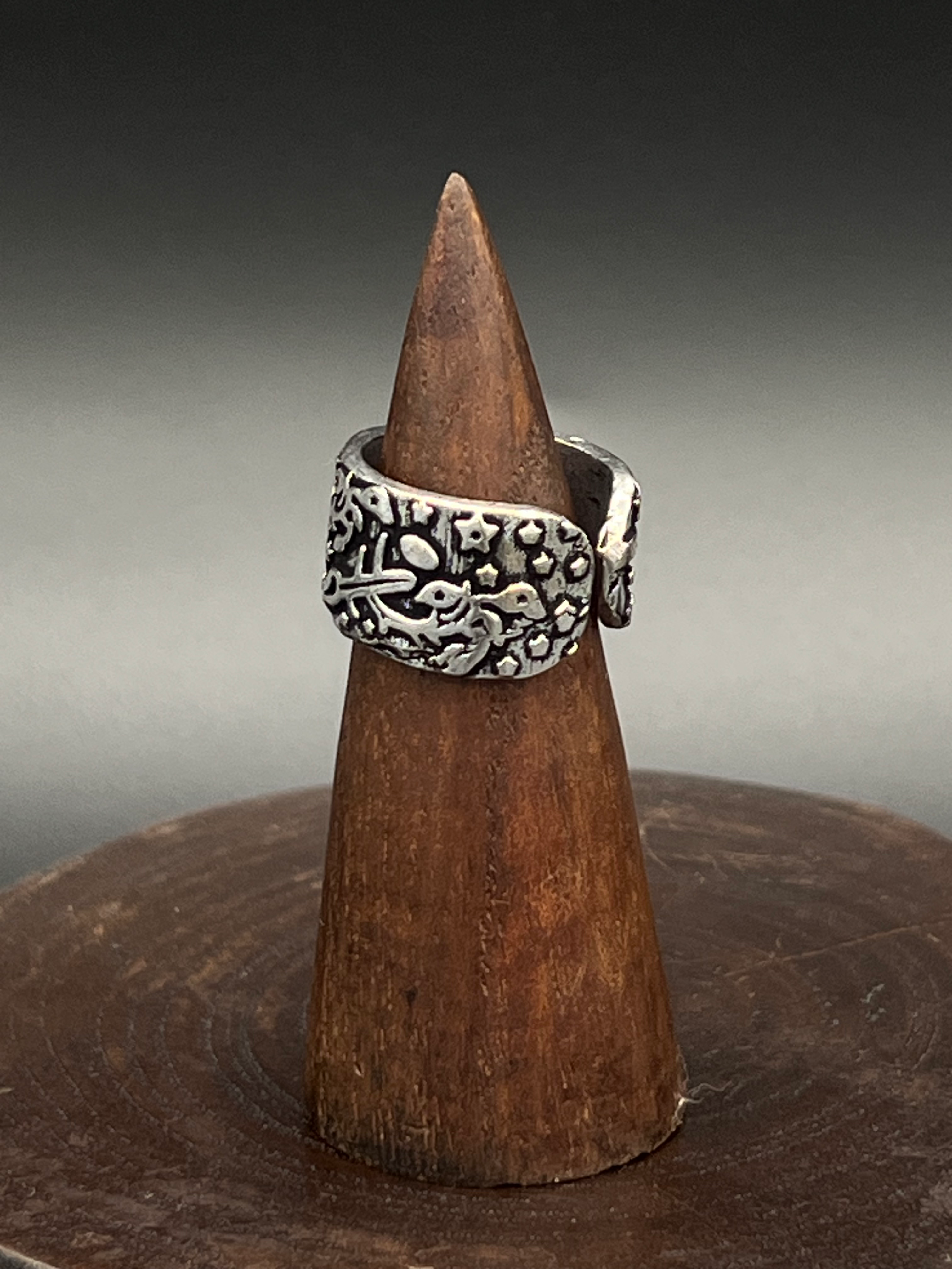 Celtic Knot Band Ring – Rustic Silver Boho Ring