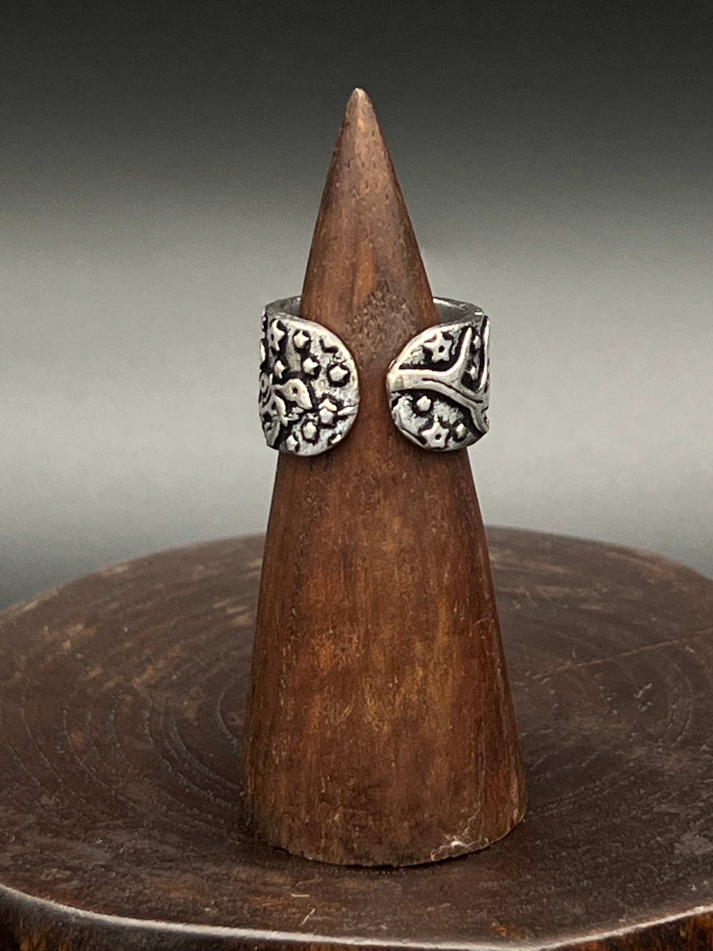 Celtic Knot Band Ring – Rustic Silver Boho Ring