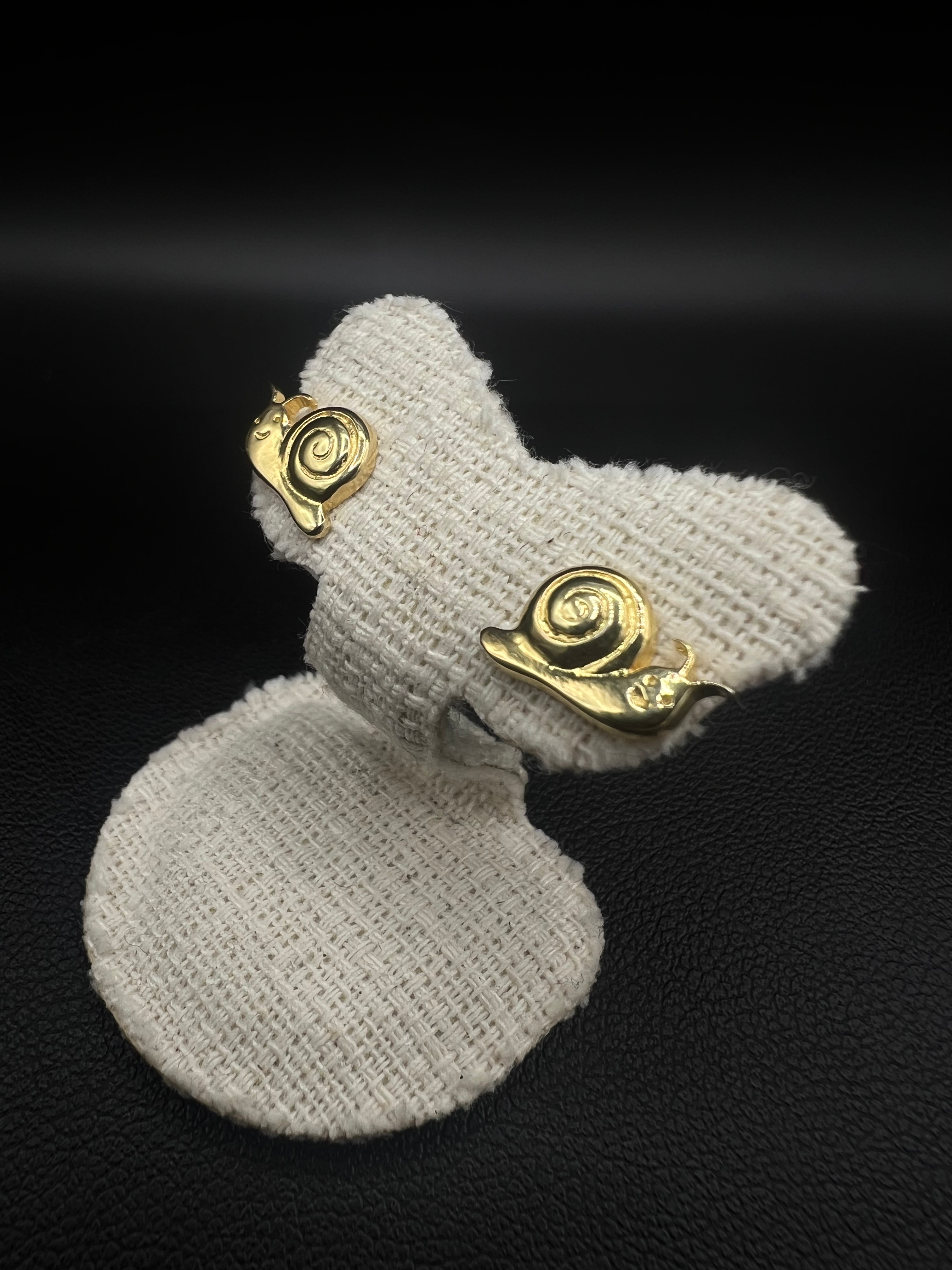 Gold-Plated Snail Stud Earrings | Playful Nature-Inspired Jewellery