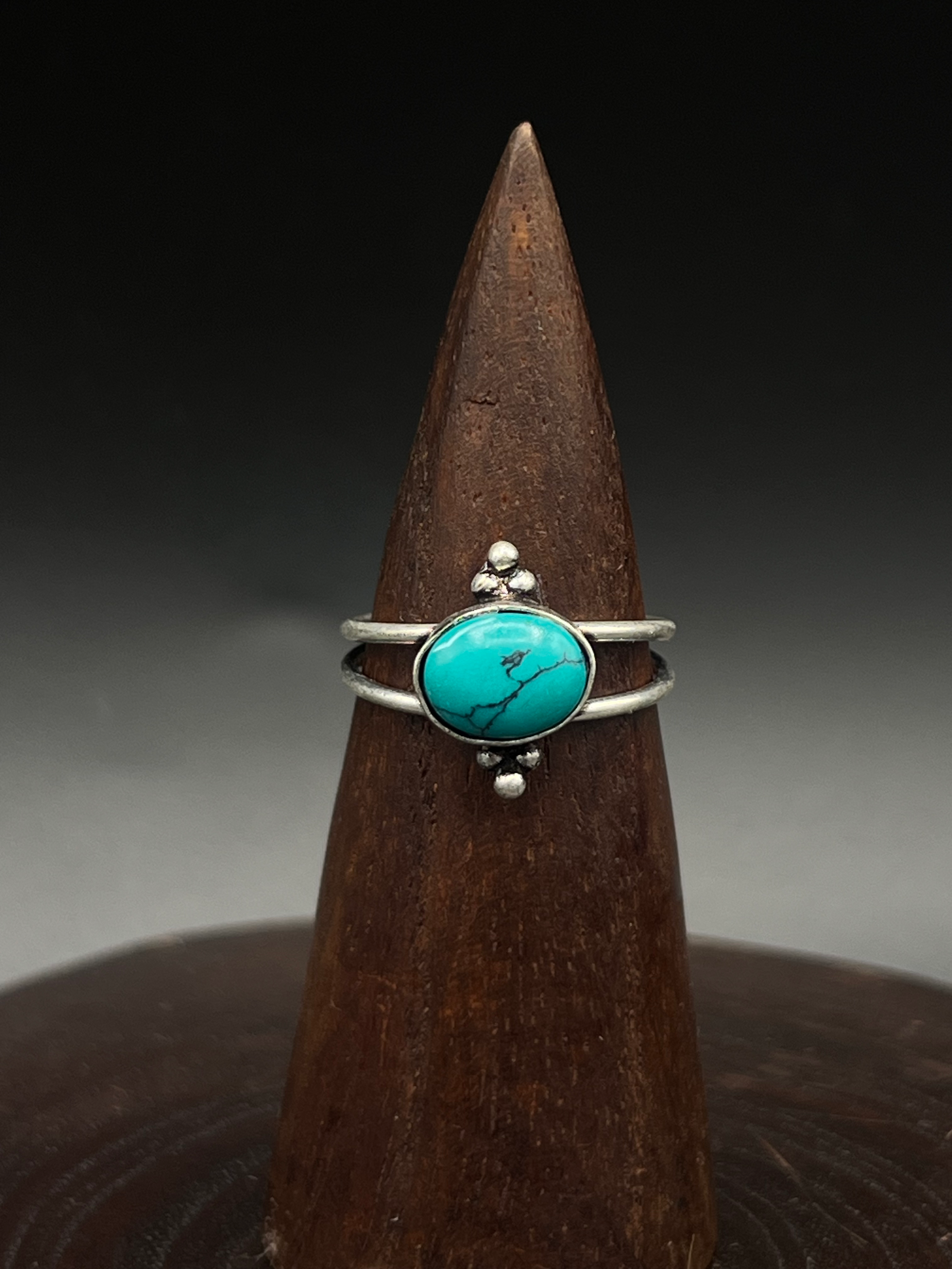 Classic Turquoise Stone Ring – Simple Boho Essential