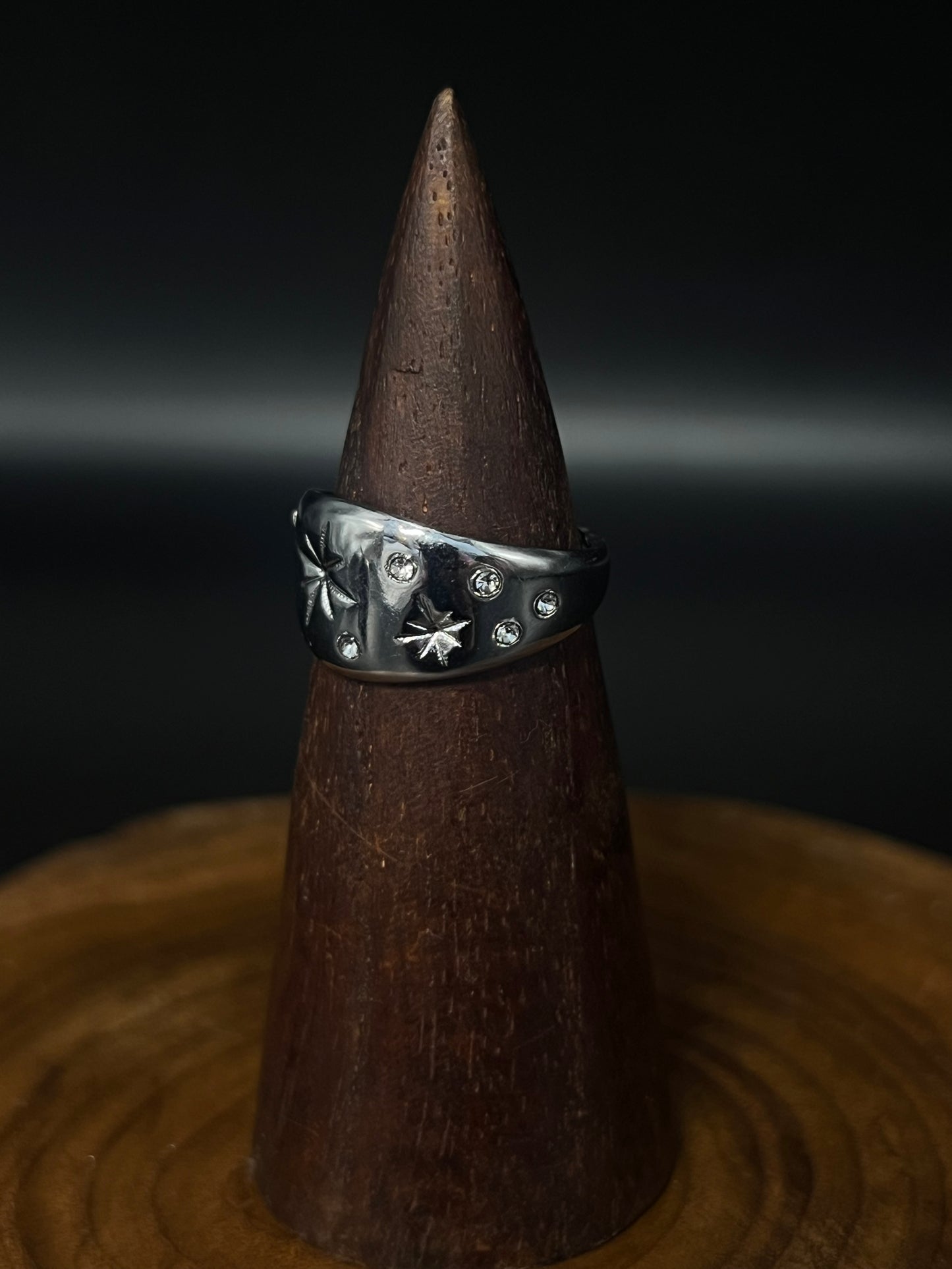 Waterproof Celestial Signet Ring - 18k Gold Plated Starry Dome Ring - Stainless Steel Jewelry