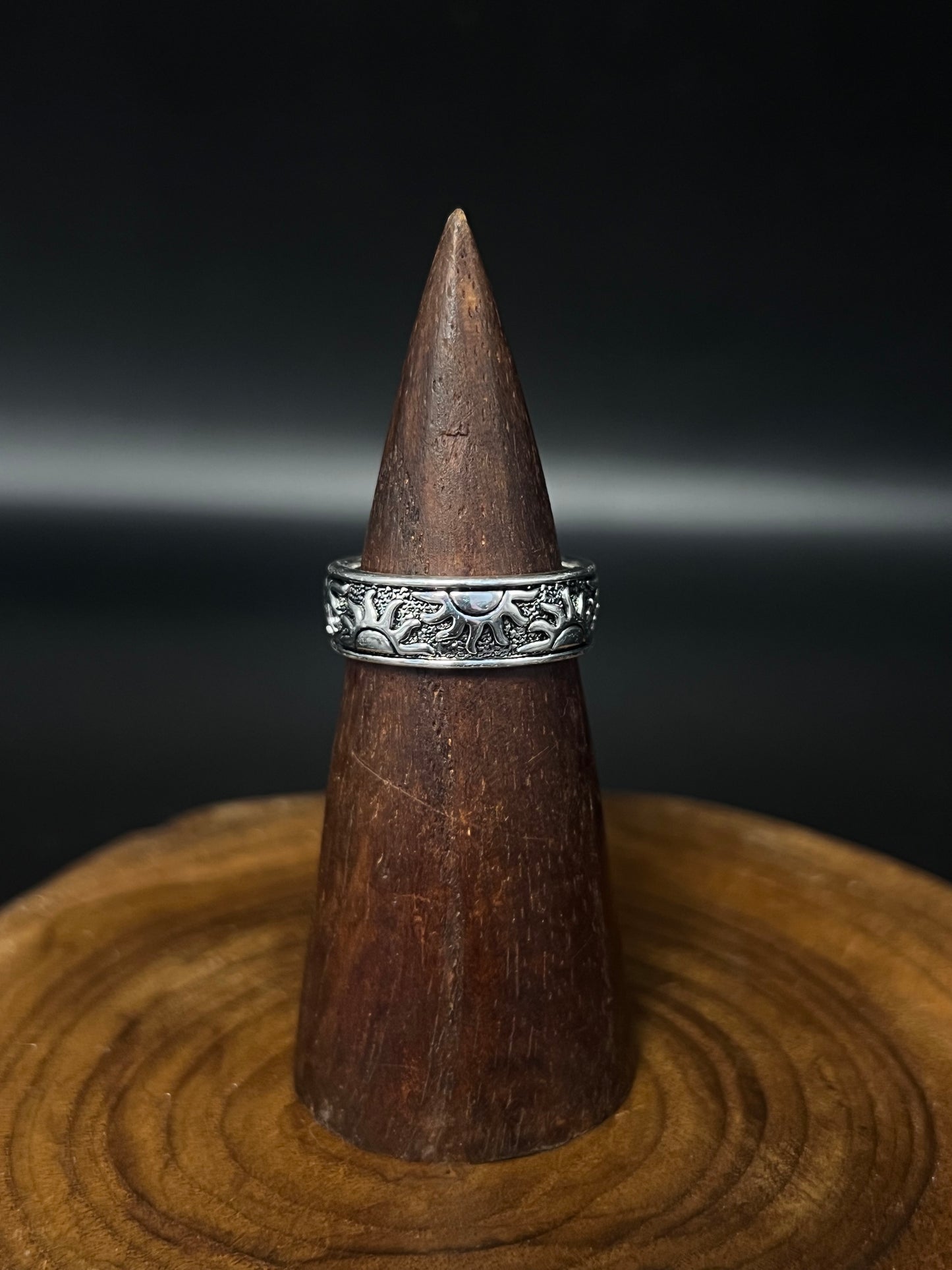 Solstice Celestial Band- White K Plated Copper Sun Ring
