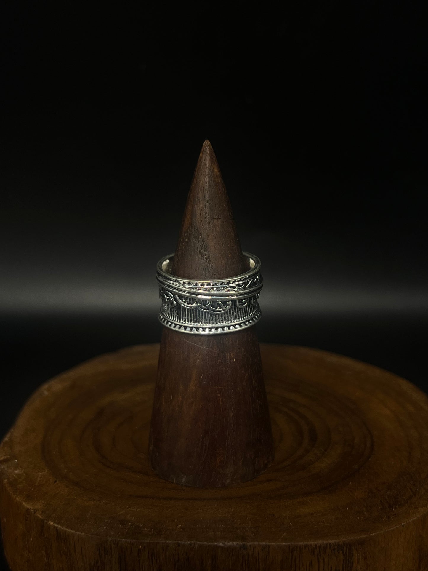 Emerald Isle Filigree Copper Ring- Vintage Green Crystal Band