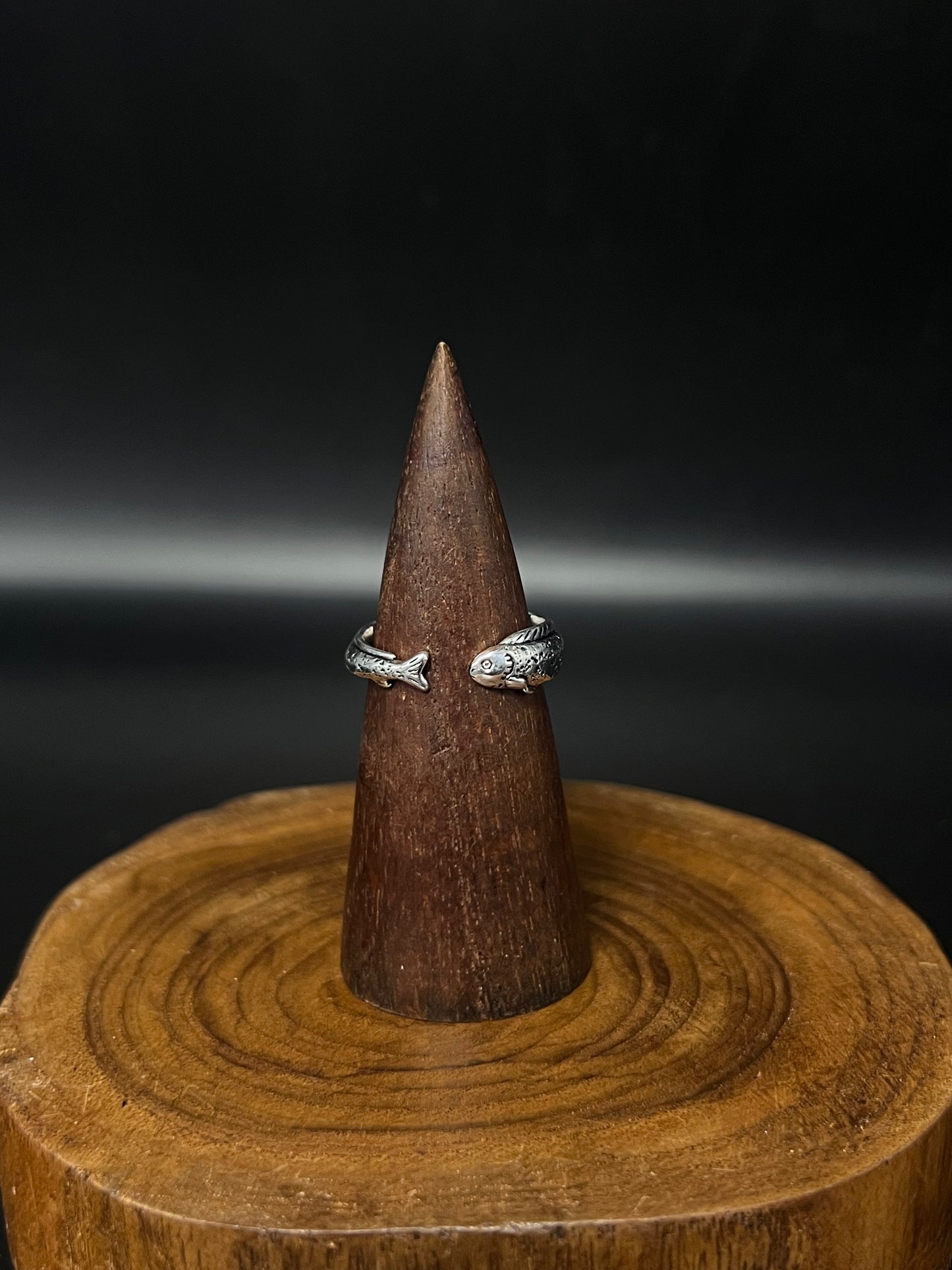 Vintage Copper Koi Fish Open Wrap Ring | Antique Earthy Statement Piece